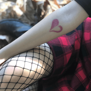“Heart Aspect” – symbol from the American webcomic “Homestuck”. This symbol means being a Hero of Heart, which is a complicated concept which I wrote an 86-pages long document to explain. I am a Mage of Heart with Prince of Heart hints. And this meant so much to me, I had to get it on my body.