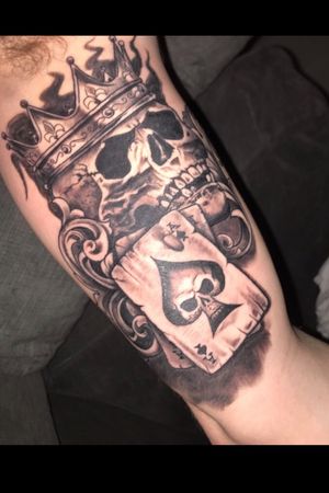 Tattoo-Dice - King card skull tattoo✌💀