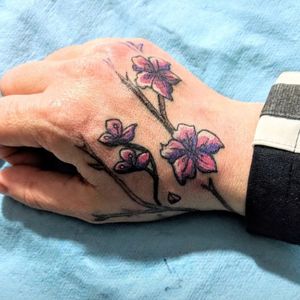 My Cherry blossom tattoo done by my fiancé Aryn Gehrig