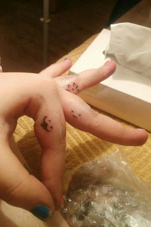 Little tatto ~_~ Hand poked tattoo 💞