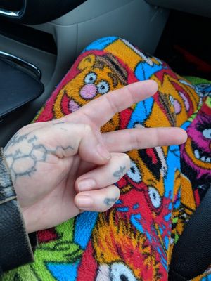 Peace Cannabinoid hand tattoo *self taught artist 