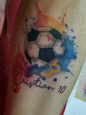 Tattoo técnica acuarela #tattoofutball 