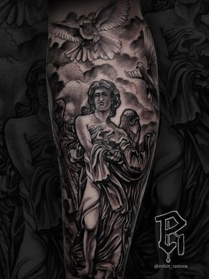 For Bookings email at robinstattoos@gmail.com............#blackandgreytattoo #newjerseytattoos #newjersey#realism#realismtattoo#nyc#nyctattoo#tattooartist#stmichael 