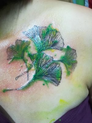Gingko tattoo técnica acuarela #eternalinkcolor 