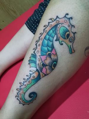Tattoo caballito de mar #eternalinkcolor #intenzeink 