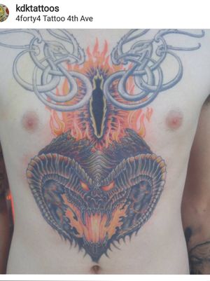 Balrog and Sauron done by Kurtis KatzmanDragons done by Shawn Young