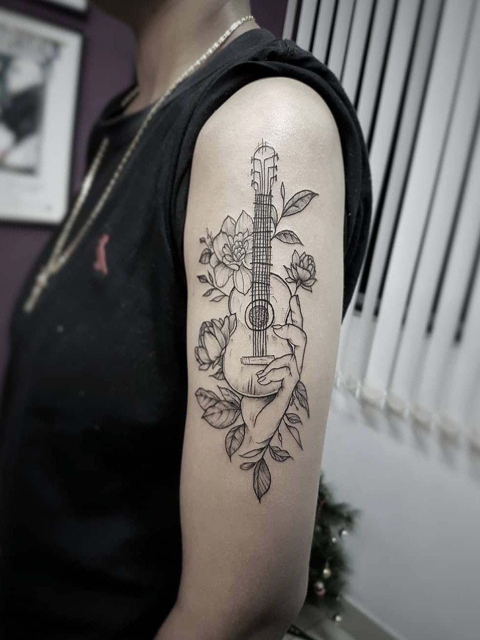 7 Tiny Guitar Tattoos On Finger  Tattoo Designs  TattoosBagcom