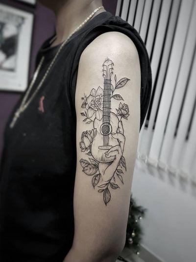 Explore the 44 Best Guitar Tattoo Ideas (2019) • Tattoodo