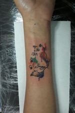 Instagram @diotattooink #watercolor #tattoodo #tattooartist #ink #artattoo #blackandgrey #tattoo 