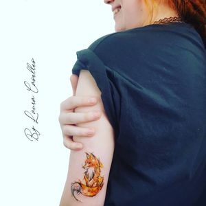 Me encanta hacer este tipo de acuarelas muchas gracias 😘I really love tattoo this kind of watercolors thank you so much @vailis_elf 😘#watercolortattooartist #watercolortattoo #fox #foxtattoos #tattoofox #foxtattoos