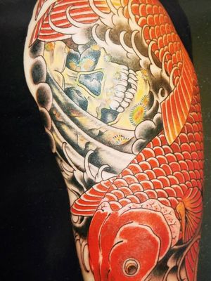 Japanese Traditional Arm piece by Artist Randy RiveraArtist Randy Rivera: (325)374-5407