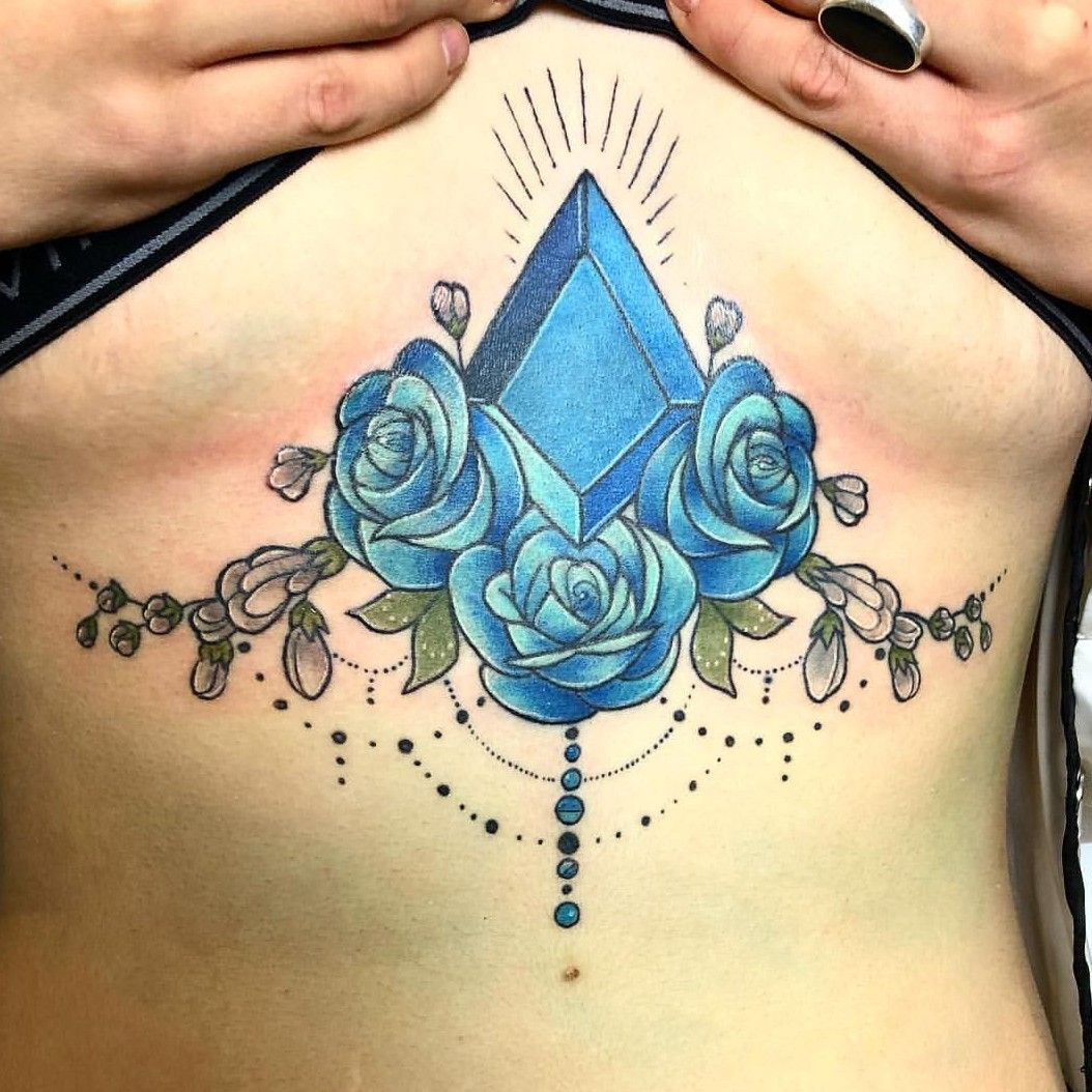 Blue Diamond Tattoo Idea