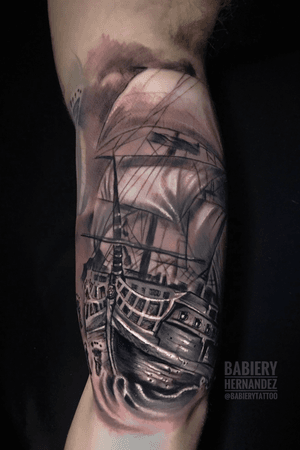Ship black and grey! All BOOKING INQUIRIES ___________Email____________ Babierytattoo@gmail.com