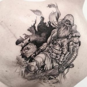 Один-воин (Odin-warrior)▪#тату #одинвоин #trigram #tattoo #odinwarrior #inkedsense #tattooist #кольщик 