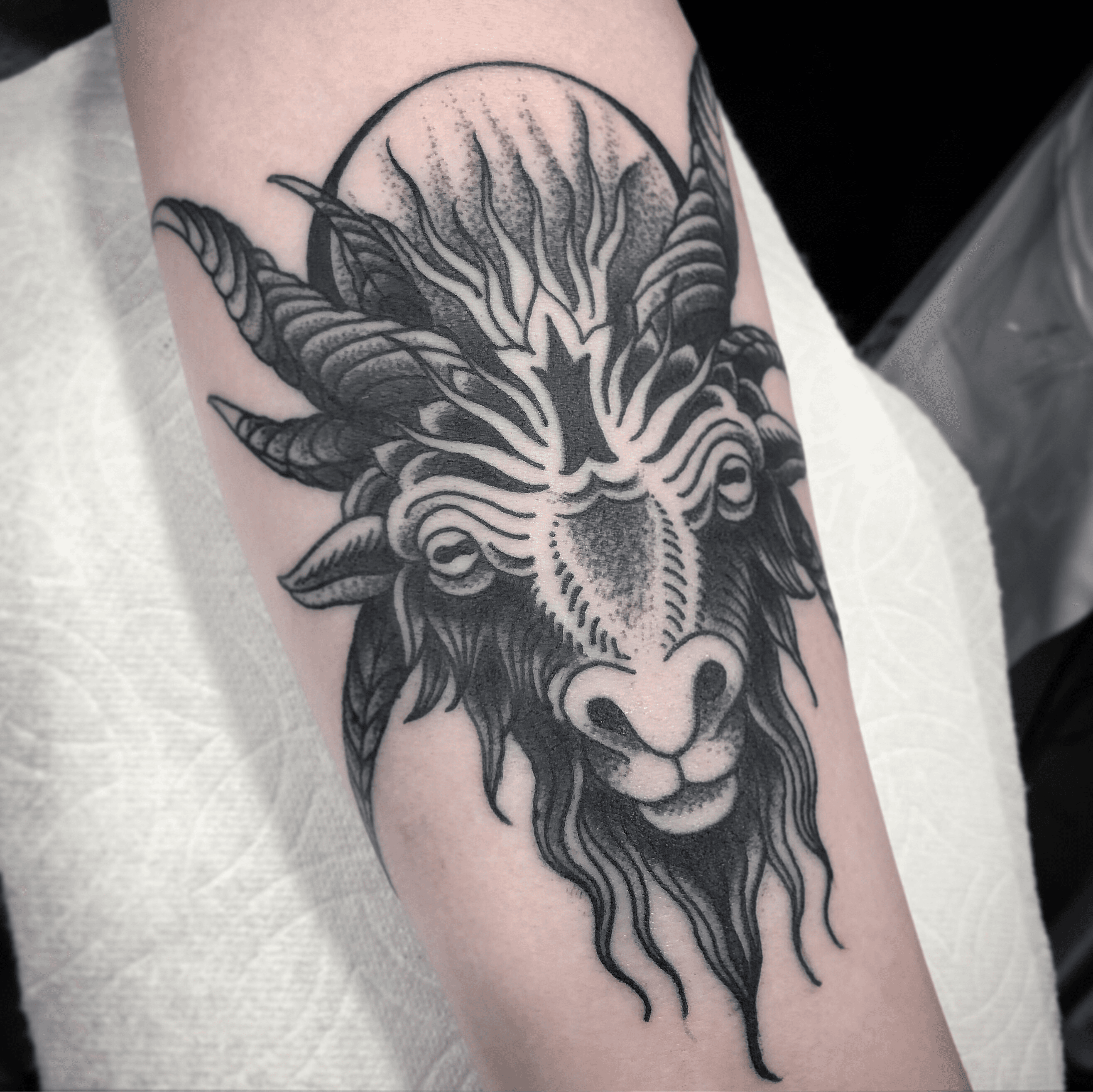 Goat Head Oldschool Tattoo Stock Vector Royalty Free 1289084347   Shutterstock