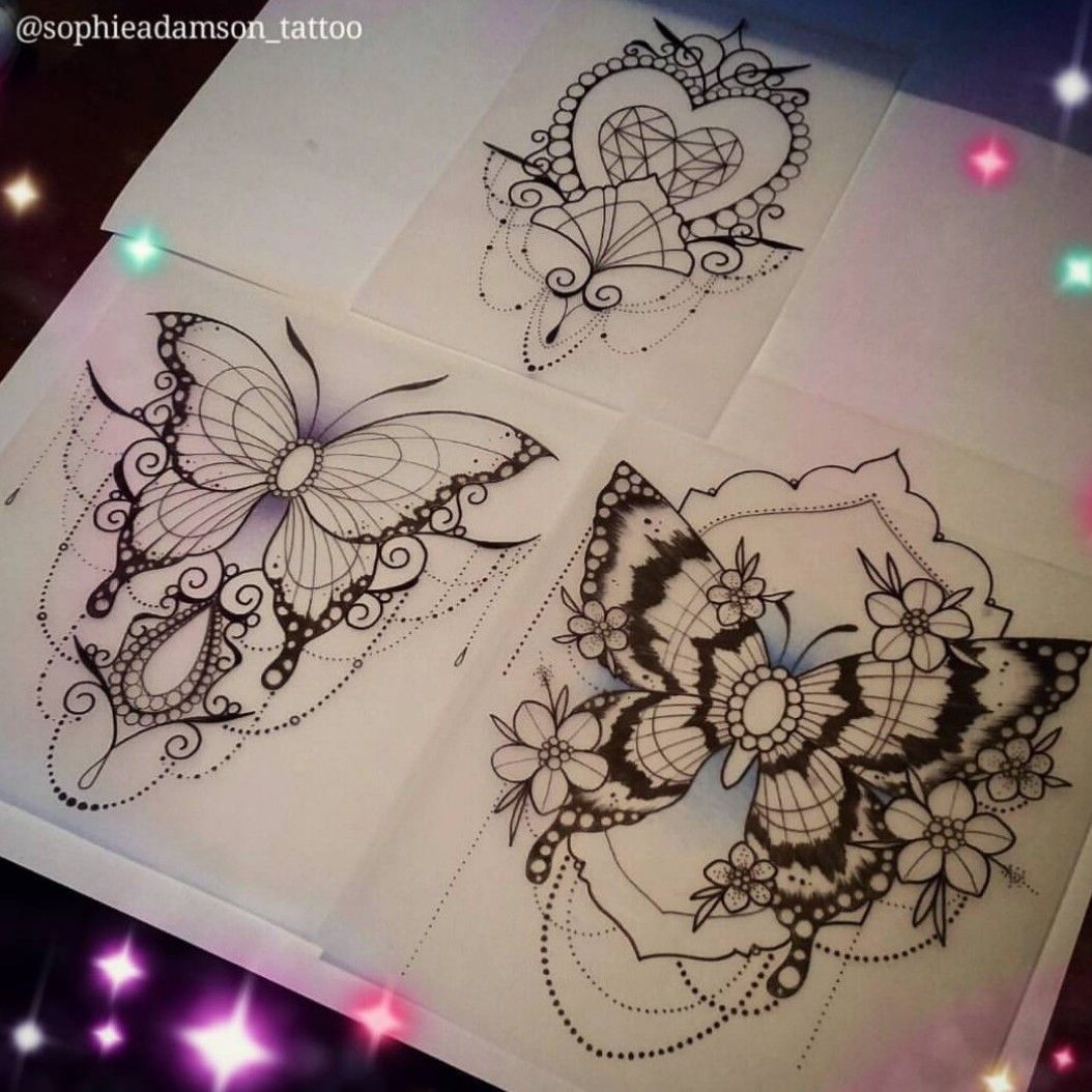 lace butterfly drawing
