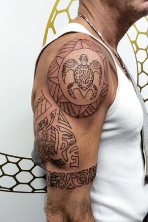 Only Lines, first session#tattoo #tattoos #tattooed #tribaltattoos #tribaltattoo #tribal #lineworktattoo #lines #linework 
