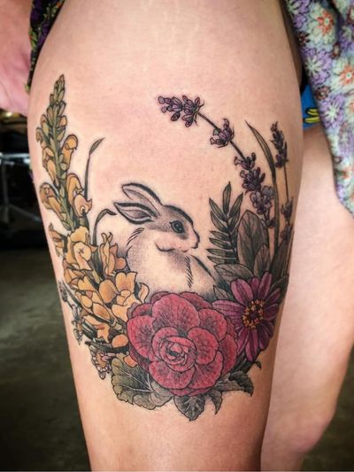 Tattoo by Alice Kendall of Wonderland PDX #AliceKendall #Wonderland #Portland #color #nature #biological #flower #floral #plant #plantlife #ecology #biologicalillustration #illustrative #botanicalillustration