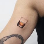 Tattoo by Youyeon #Youyeon #StPatricksDaytattoos #StPatricksDay #holidaytattoo #realism #realistic #hyperrealism #glass #liquor #whiskey #drink #alcohol