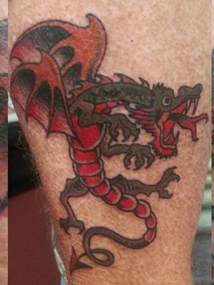 Traditional style Sailor Jerry Dragon