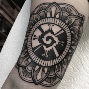 Hunabku Mandala Dotwork Tattoo