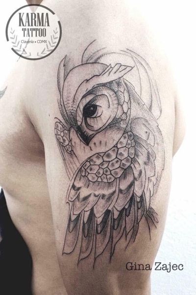 Our specialty are cuatomed tattoos. Somos un estudio privado de tatuajes en la Ciudad de México. Nos especializamos en tatuajes a la medida. Si buscas un tatuaje con la mejor calidad, sin que te cueste un ojo de la cara, contáctanos por medio de nuestro sitio web: www.karmainkcollective.com #tattoo #tatuaje #mexicocity #cdmx #claveria #marianagroning #ginazajec #karmatattoo #karmatattoomx #blackwork #tatuajemexico #tatuadora #mexicana #tatuadoramexicana #owl #owltattoo #owlart #tatuaje #tatuajes #tattooart #tattooartist #blackworktattoo #blackwork #blackink #blackinktattoo 