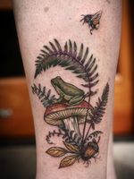 Tattoo by Alice Kendall of Wonderland PDX #AliceKendall #Wonderland #Portland #color #nature #biological #flower #floral #plant #plantlife #ecology #biologicalillustration #illustrative #botanicalillustration