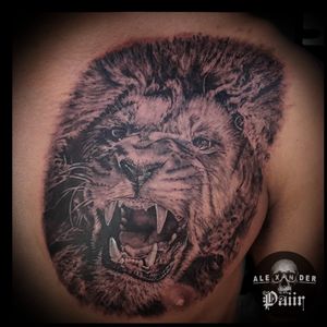 ~ Lion 🔥@paiirstudio#Tattoo #Lion #BlackAndGray #Realism #LionTattoo #Art #Ink #Roar #Man #León #Tatuaje #RealisticTattoo