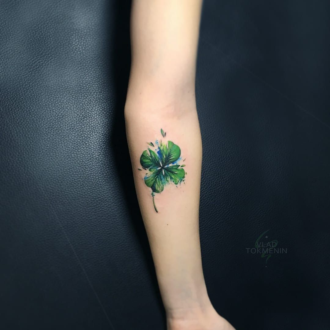 30 Four Leaf Clover Tattoos Design Ideas to Make You More Lucky  Clover  tattoos Tattoos for women Dainty tattoos