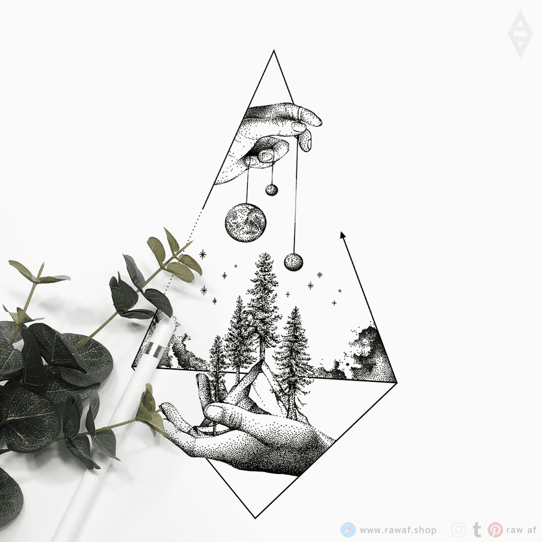 Mountain tattoo designs with a twist. How do you like the mixture between  pattern and mountain illustration? ⛰️ . . . . . . . . . . .… | Instagram