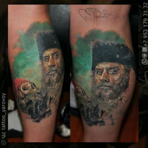 Realistic tattoo with Blackbeard from Pirates of the Caribbean. Черная борода из Пираты карибского моря в реализме. #PiratesoftheCaribbean #blackbeard #blackbeardtattoos #realistic #realisticportrait #realism