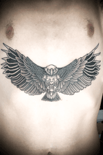 #neotraditional #eagle on the sternum #blackandgrey 