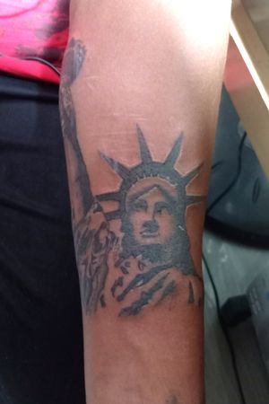 Correction Statue of liberty  tattoo 
