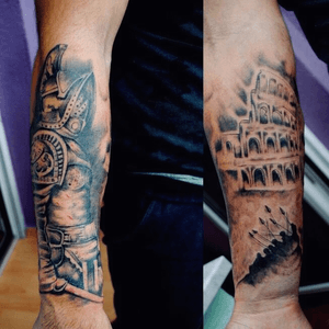 tattoo#hand#gladiator#blackandgrey