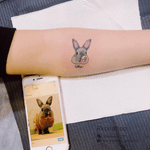 The guests said that her rabbit character is like a dog#watercolortattoo#rabbittattoo#cutetattoo#melbournetattoo#melbournetattooartist