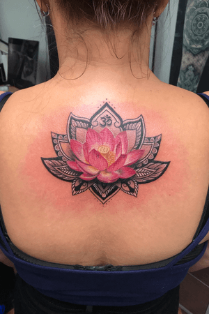 Done by @chchtattoos #lotus #lotustattoo #color #colorful #radiantcolorsink #blackandgrey #Black #girlswithtattoos #tattooartist #tattooart #fineline #fineart #finework 