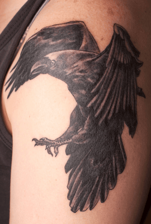 I'm going to add this raven behind my skull tattoo