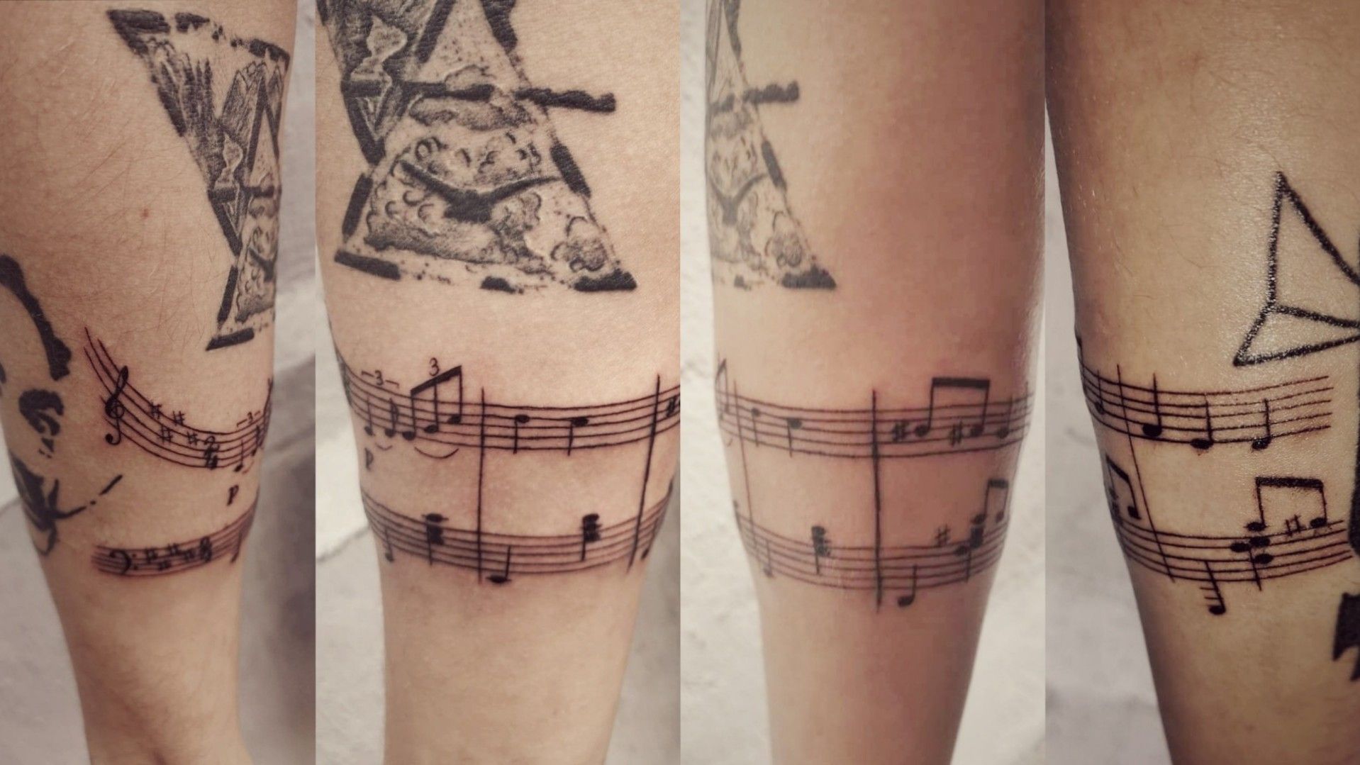 piano keys music tattoos