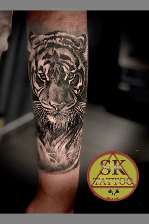 Tiger tattoo arm
