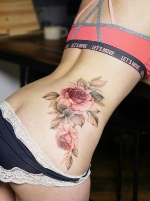#flowertattoo #girlstattoos #colortattoo #KoreanArtist #koreatattoo #tattoo #tattooart #floraltattoo #tattooist_silo