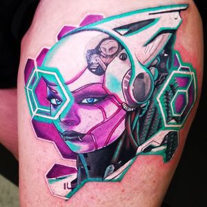 Cyber punk style, done day 2 at Sydney Tattoo Expo 2019 