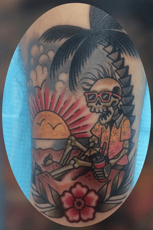 Beach bum skeleton #traditional #traditional 