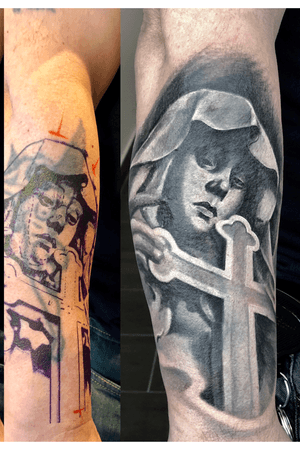Coverup tattoo hand