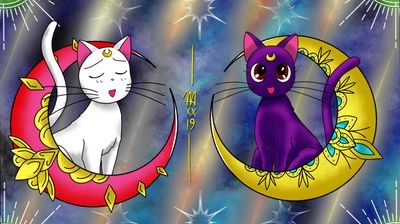 Sailor Moon “Artemis & Luna” design’s available to be tattooed!! Prints will be available for purchase at the @villainarts Tattoo Arts Convention in Chicago, Illinois this upcoming weekend March 22nd-24th!! #solidink #meekBtattoos #sandiego #california #trad #traditional #traditionaltattoo #color #BoldTattoos #life ##hivecaps #fkirons #neotraditional #neotraditionaltattoo #thebvcklinecollective #sailormoon #luna #artemis #anime #toonami #flash #art #wip #animetattoo #chicago #villianarts