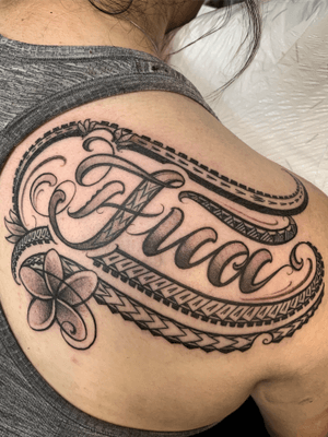 Fua with some Polynesian Flow #script #scripttattoo #lettering #letteringtattoo #polynesian #polynesiantattoo #tribal #tribaltattoo 