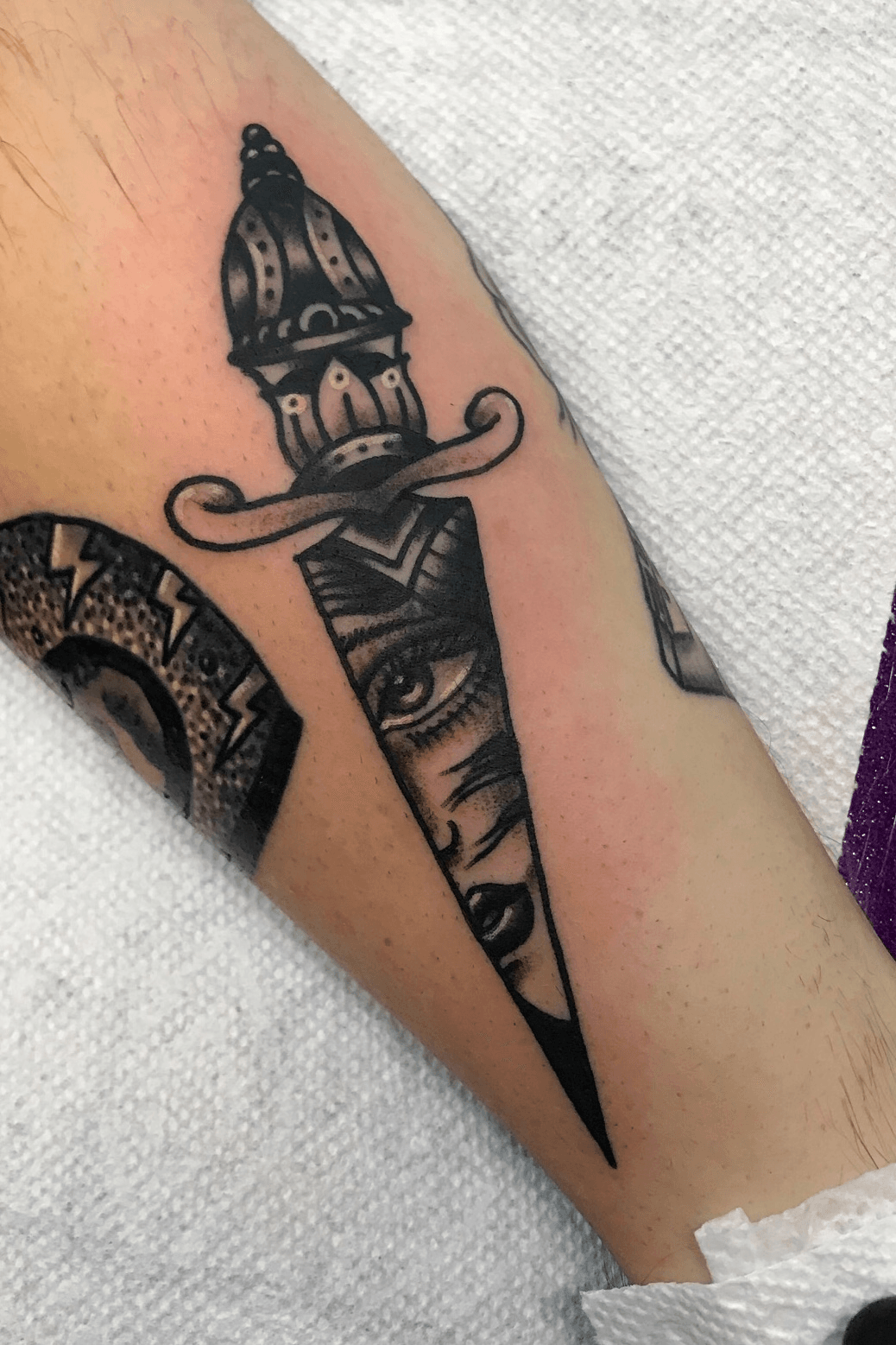 Black and Grey Dagger Tattoos  Cloak and Dagger Tattoo London