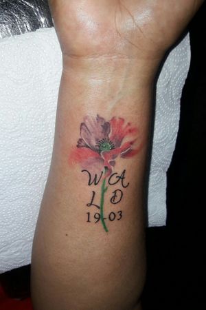 Instagram @diotattooink #watercolor #tattoodo #tattooartist #letteringtattoo 