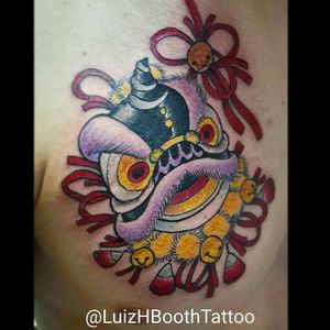 South Lion Chinese Leão Chinês do Sul #LionChinese #kungfu #Chinesetattoo #kungfutattoo #fudog #fudogtattoo #orientaltattoo #oriental #dragondance #colortattoo #fullcolortattoo #TraditionalTattoo #tradtattoo #LuizHBoothTattoo #LuizHenriqueBooth 