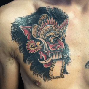 Finally finnished that barong! More of that please!!! 👹 #barong #barongtattoo #asia #asiatattoo #asiantattoo #traditionaltattoo #traditional  #traditionaltattoobasel #asiantattoobasel #boldwillhold #tattoo #ink #basel #tattoostudio #tattoobasel #tattoostudiobasel #baseltattoo #baseltattoostudio #rapperswil #rapperswiltattoo #tattoorapperswil #thinkininktattoo #mariorottweilertattoos  #swisstattooartist 