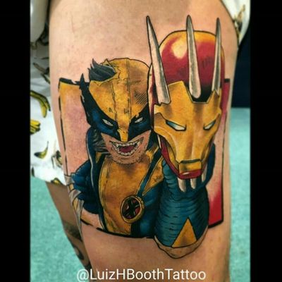 Wolverine kill IronMan 🏆 2nd place Comics in Tattoo Fest Cataratas - 2018 #LuizHBoothTattoo #Comicstattoo . Original art by #GregLand #wolverine #wolverinetattoo #comics #ironman #homemdeferro #tatuagemcolorida #colortattoo #colorfulltattoo #convention #marvel #marveltattoo #xman #xmen #greglandmarvel #colorfulltattoo #carcaju #tonystark 